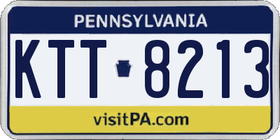 PA license plate KTT8213