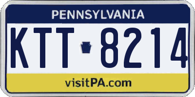 PA license plate KTT8214