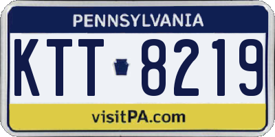 PA license plate KTT8219