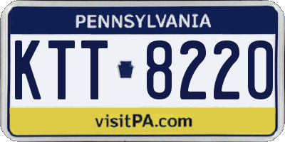 PA license plate KTT8220