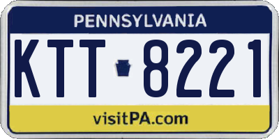PA license plate KTT8221