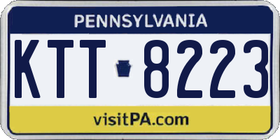 PA license plate KTT8223