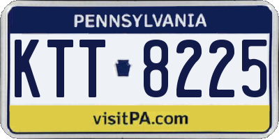 PA license plate KTT8225