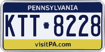 PA license plate KTT8228