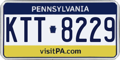 PA license plate KTT8229