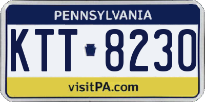 PA license plate KTT8230