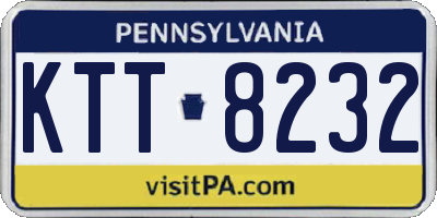 PA license plate KTT8232