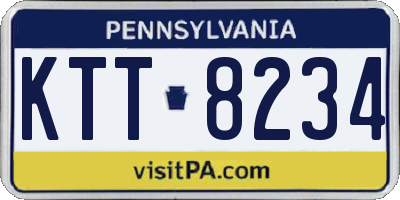PA license plate KTT8234