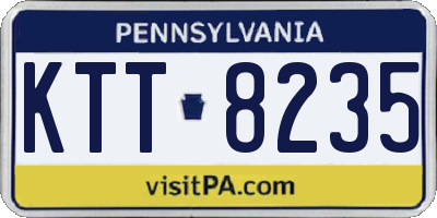 PA license plate KTT8235