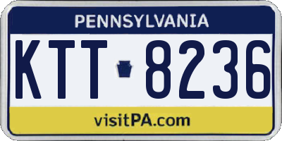 PA license plate KTT8236