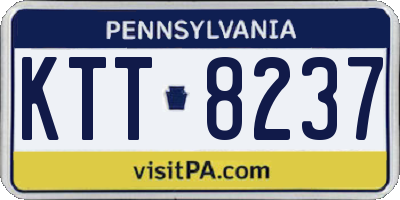 PA license plate KTT8237
