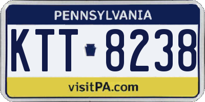 PA license plate KTT8238