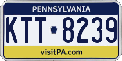 PA license plate KTT8239