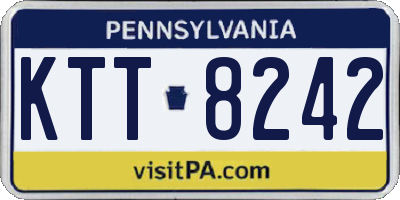 PA license plate KTT8242