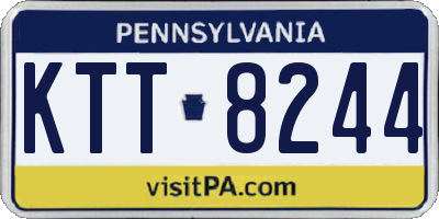 PA license plate KTT8244