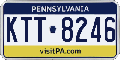 PA license plate KTT8246