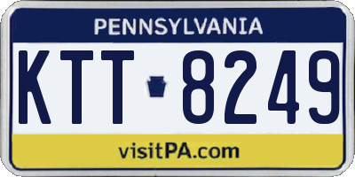 PA license plate KTT8249