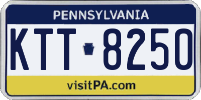 PA license plate KTT8250