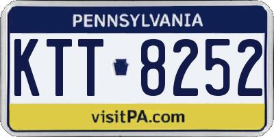 PA license plate KTT8252