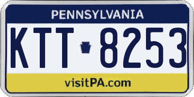 PA license plate KTT8253