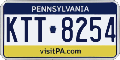 PA license plate KTT8254