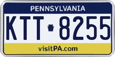 PA license plate KTT8255