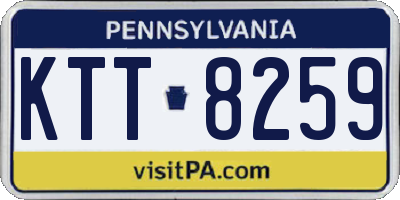 PA license plate KTT8259