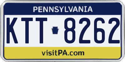 PA license plate KTT8262