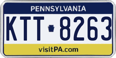 PA license plate KTT8263