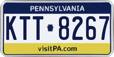 PA license plate KTT8267