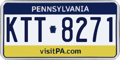 PA license plate KTT8271