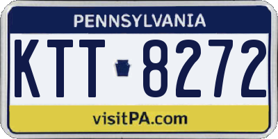 PA license plate KTT8272