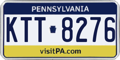 PA license plate KTT8276
