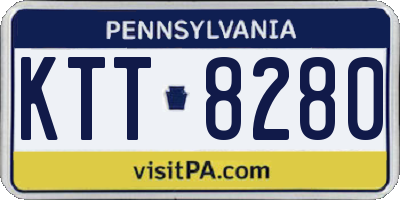 PA license plate KTT8280