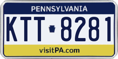 PA license plate KTT8281