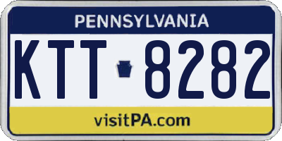 PA license plate KTT8282