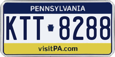 PA license plate KTT8288