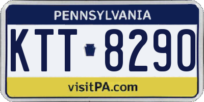 PA license plate KTT8290