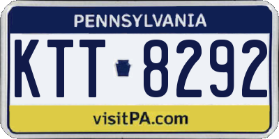 PA license plate KTT8292