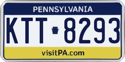 PA license plate KTT8293
