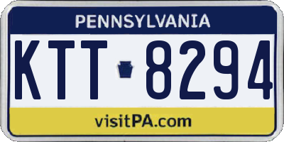 PA license plate KTT8294
