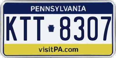 PA license plate KTT8307