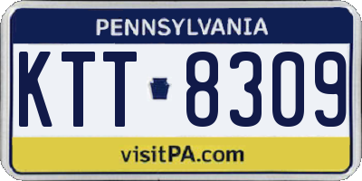 PA license plate KTT8309