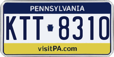 PA license plate KTT8310