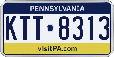 PA license plate KTT8313