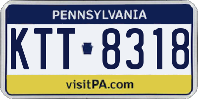PA license plate KTT8318