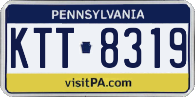PA license plate KTT8319