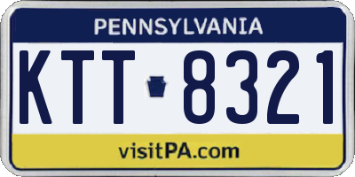 PA license plate KTT8321