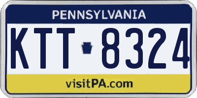 PA license plate KTT8324