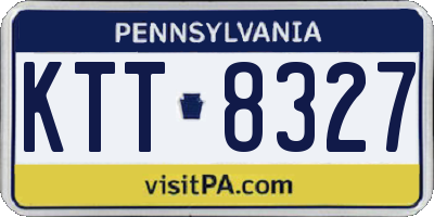 PA license plate KTT8327